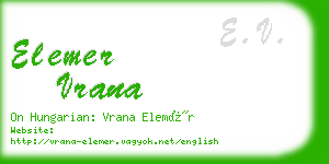 elemer vrana business card